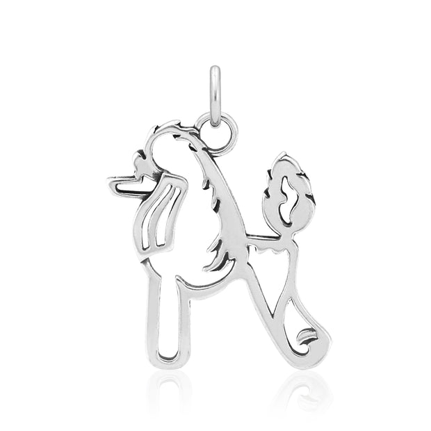 Poodle Necklace Jewelry in Sterling Silver