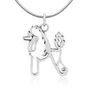 Poodle Necklace Jewelry in Sterling Silver