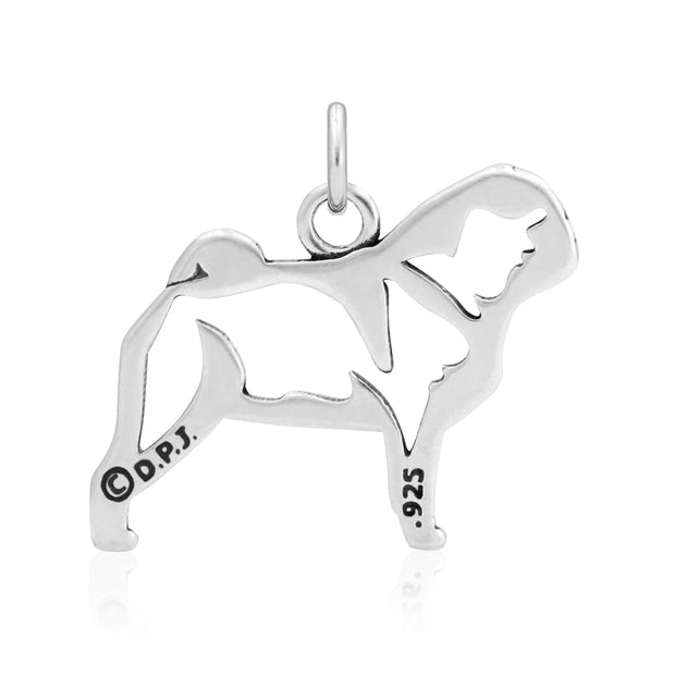 Pug Necklace Jewelry in Sterling Silver