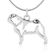 Pug Necklace Jewelry in Sterling Silver