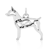 Rat Terrier Pendant Body Design with Rat in Sterling Silver.