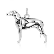 Rhodesian Ridgeback Pendant Body Design with Lion in Sterling Silver.