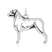 Rottweiler Pendant Body Design in Sterling Silver.