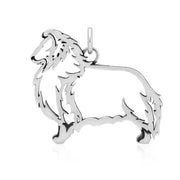 Shetland Sheepdog Pendant Body Design in Sterling Silver.