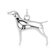 Vizsla Pendant Body Design with Pheasant in Sterling Silver.