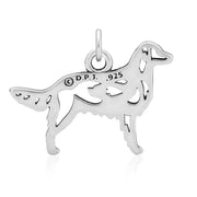 Flat-Coated Retriever Necklace Jewelry in Sterling Silver