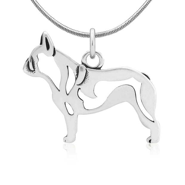 French Bulldog Necklace Jewelry in Sterling Silver