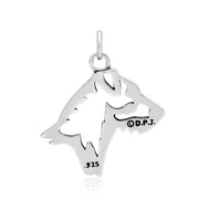 Jack Russell Terrier Necklace Jewelry in Sterling Silver, Broken Coat