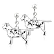 Labrador Retriever Earrings in Sterling Silver