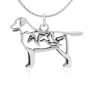 Labrador Retriever Necklace Jewelry in Sterling Silver