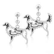 Sterling Silver Nova Scotia Duck Tolling Retriever Earrings