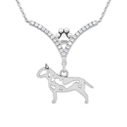 Cubic Zirconia Bull Terrier Jewelry