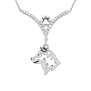 VIP Shiba Inu CZ Necklace, Head