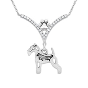 VIP Wire Fox Terrier w/Fox CZ Necklace, Body