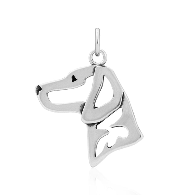 Sterling Silver Vizsla Pendant, Head