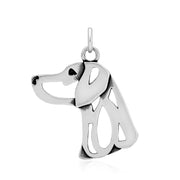 Weimaraner Pendant Head Design in Sterling Silver.