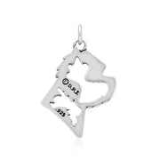 Sterling Silver West Highland White Terrier Pendant, Head