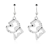 Sterling Silver West Highland White Terrier Earrings