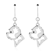 West Highland Terrier Earrings in Sterling Silver