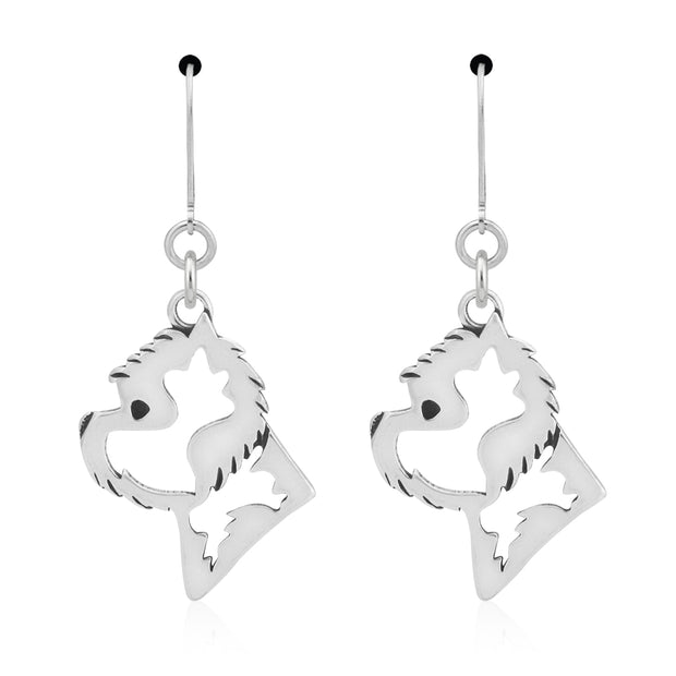 Sterling Silver West Highland White Terrier Earrings