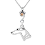 Crystal Whippet Necklace, Head