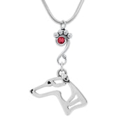 Crystal Whippet Necklace, Head