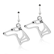 Sterling Silver Whippet Earrings