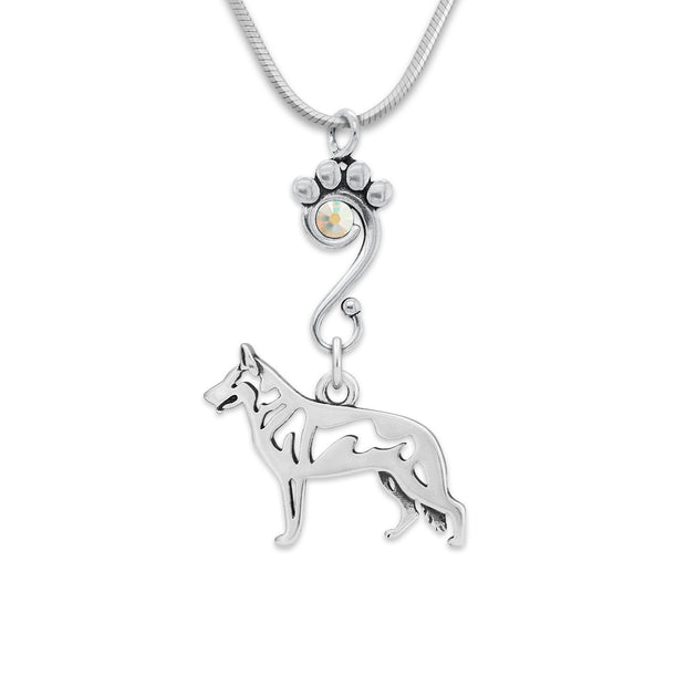 Crystal White Shepherd Necklace, Body